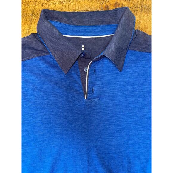 Mens Elevate Blue Short Sleeve Soft Polo Shirt‎ Size Large - Picture 3 of 8